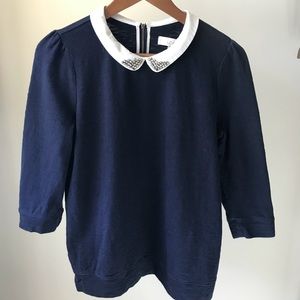 LOFT Embellished Collar Shirt